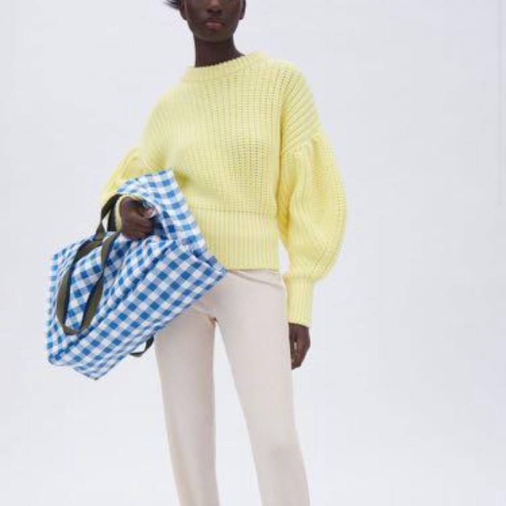 Purl knit sweater